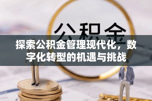 淮上探索公积金管理现代化，数字化转型的机遇与挑战