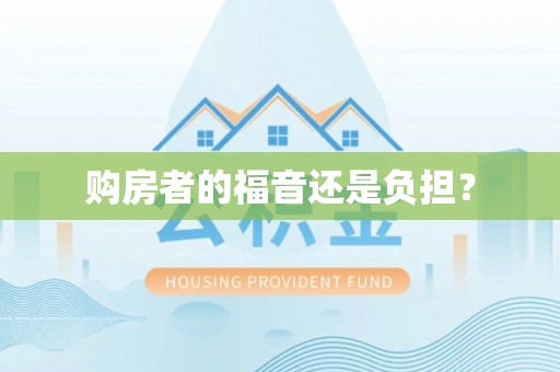 淮上购房者的福音还是负担？