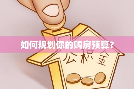 淮上如何规划你的购房预算？