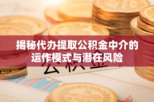 淮上揭秘代办提取公积金中介的运作模式与潜在风险