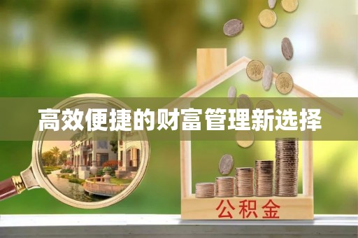 淮上高效便捷的财富管理新选择
